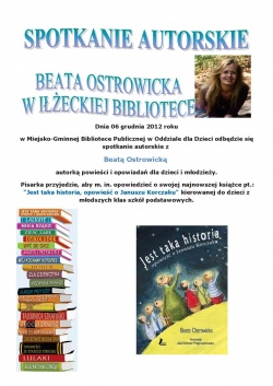 Spotkanie autorskie z Beatą Ostrowicką w MGBP !
