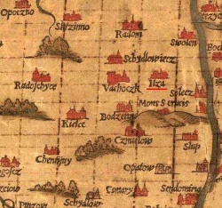 Iłża na mapach z XVI, XVII i XVIII wieku.